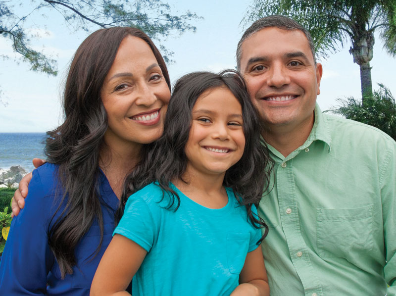 Family smiling in New Port Richey FL